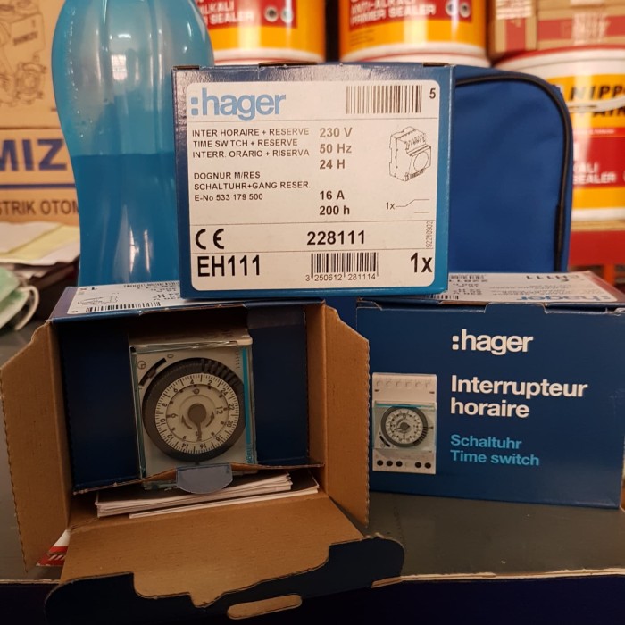 Jual TIMER TIME SWITCH HAGER EH111 SWITCH ANALOG OTOMATIS 24H (Kode