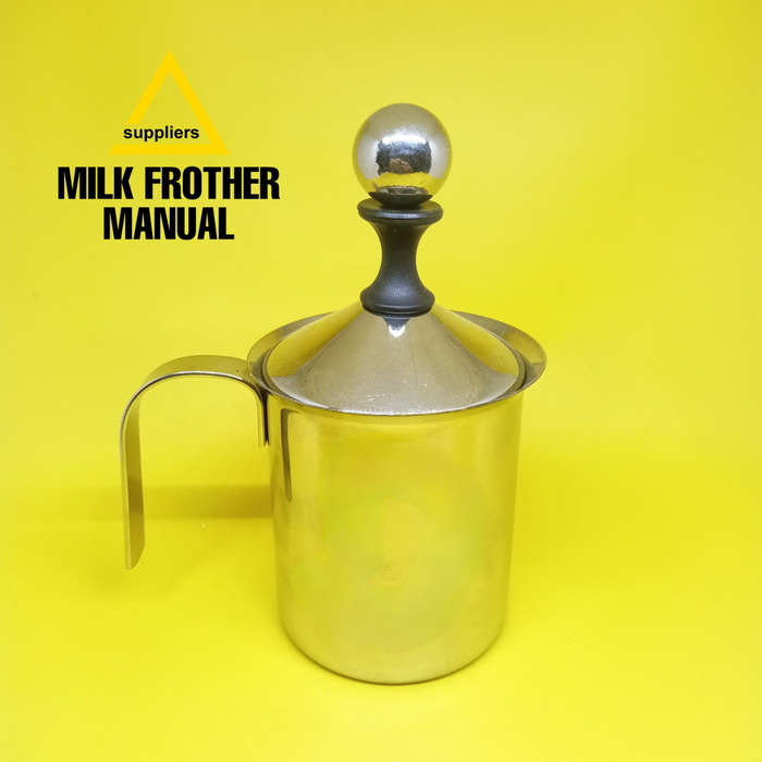 Jual Milk Frother Manual Double Mesh Pembuih Susu 400ml (Kode 003