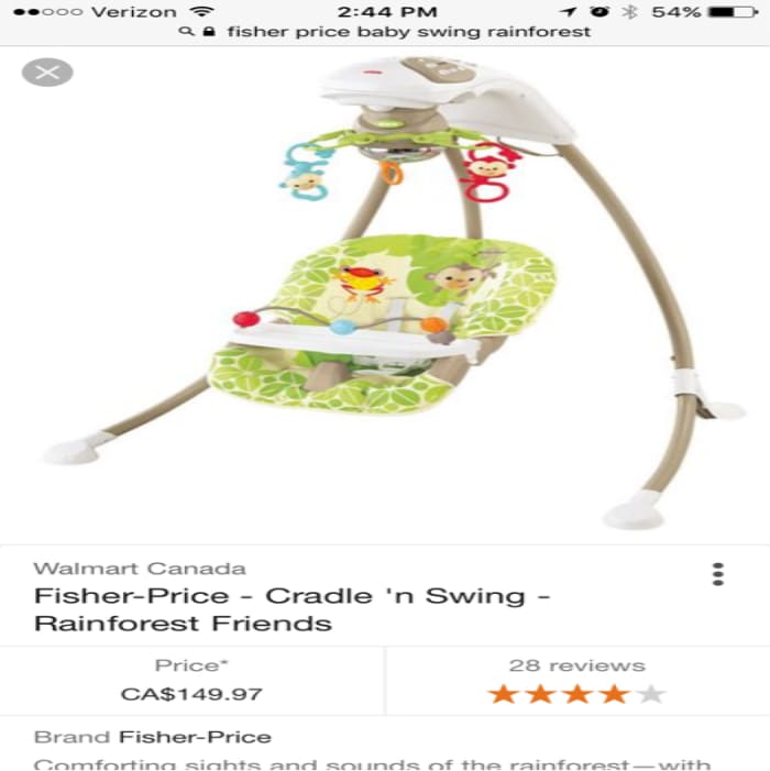 fisher price swing canada