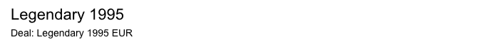 A Title block rendered as the bold heading 'Legendary 1995' at the top of a view, populated from a Data Picker tag.