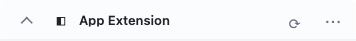 The mock host's Custom Panel header bar with collapse, app name, refresh, and more buttons.