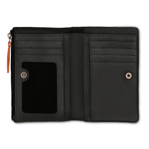 ESSENTIALS Wallet - 6CC + 6P + 1 Window + zipped Coin - Black