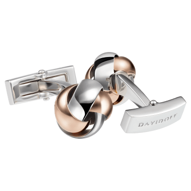 ESSENTIALS Cufflinks - Knot - Rose Gold/Rhodium