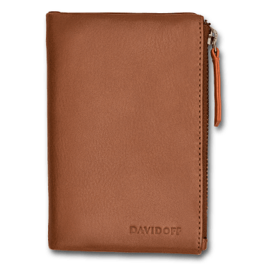 ESSENTIALS Wallet - 6CC + 6P + 1 Window + zipped Coin - Cognac