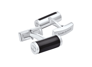 ESSENTIALS Cufflinks  - Barrel - Rhodium / Black