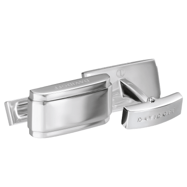 DAVIDOFF ESSENTIALS cufflinks rectangle rhodium