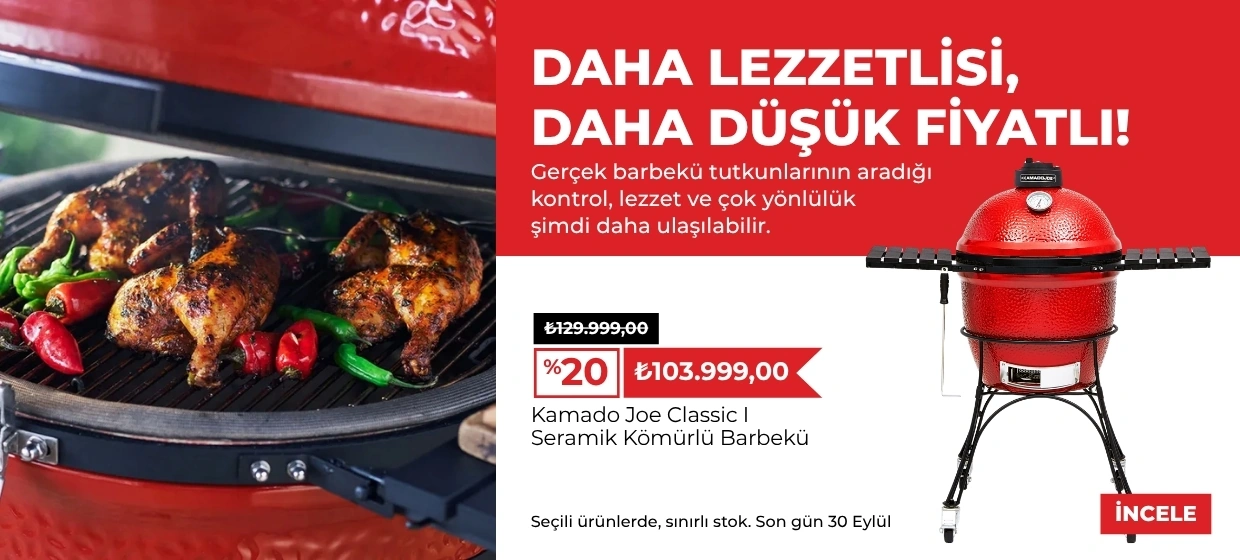 Kamado Joe Classic I seramik kömürlü barbekü kampanyası