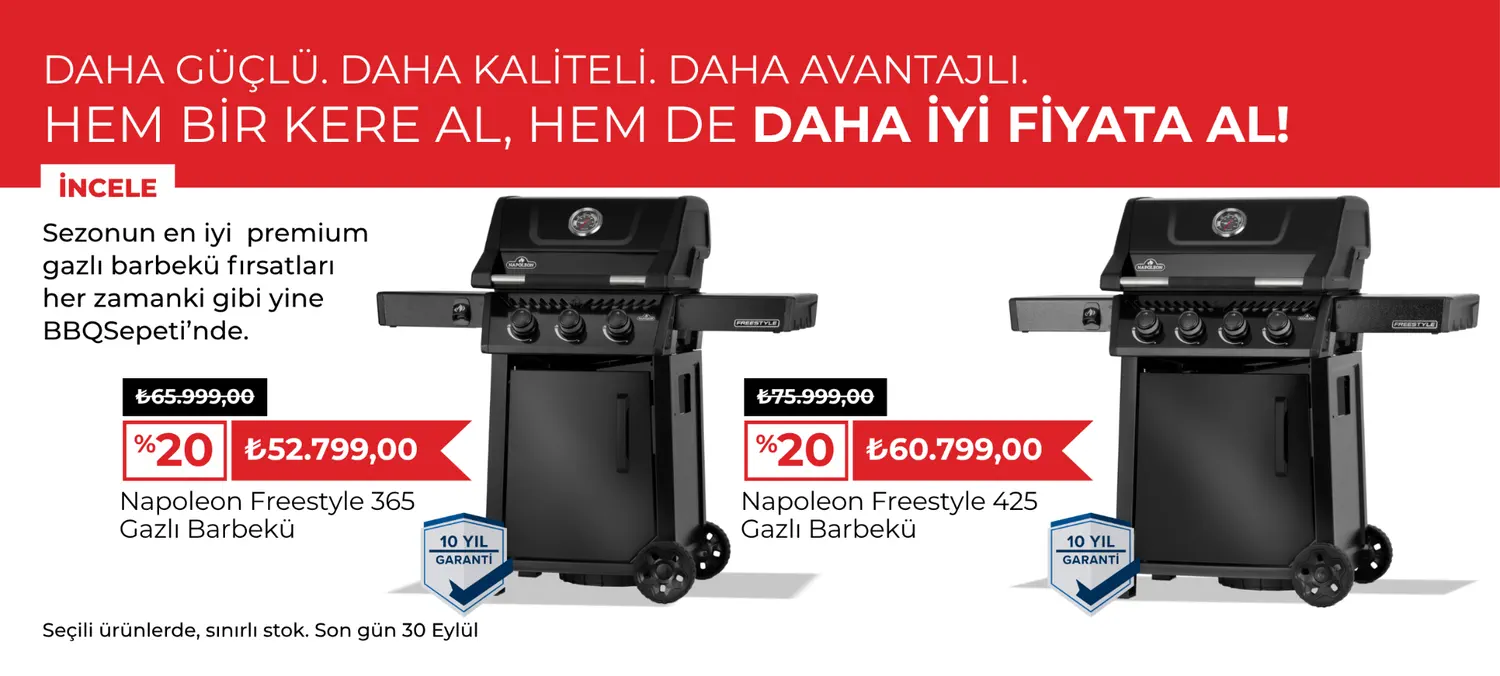 Napoleon gazlı barbekü fırsatları - Freestyle 365 ve Freestyle 425