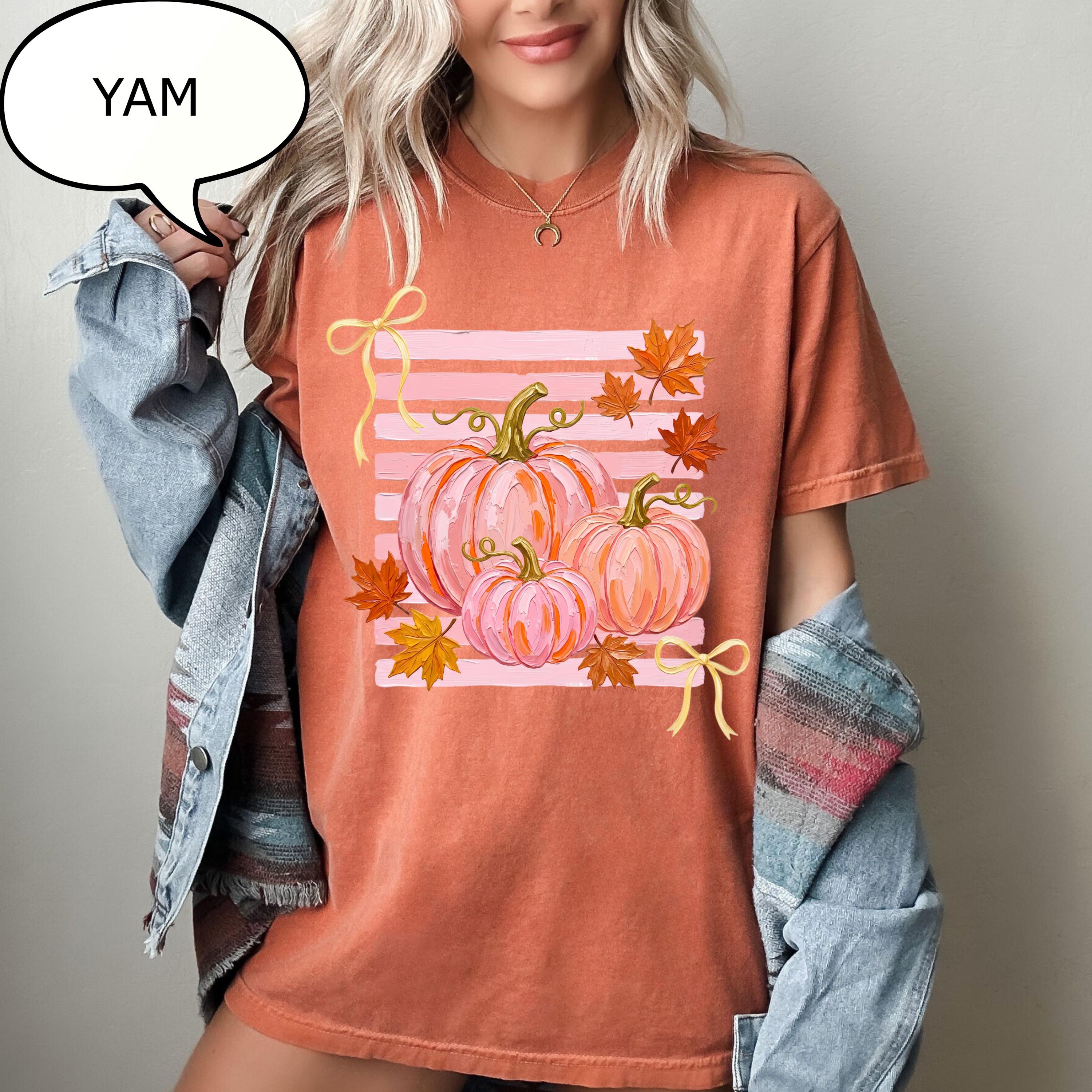 Preppy Fall Pumpkin Shirt Pumpkin Season Happy Fall Autumn Harvest Gift Tee