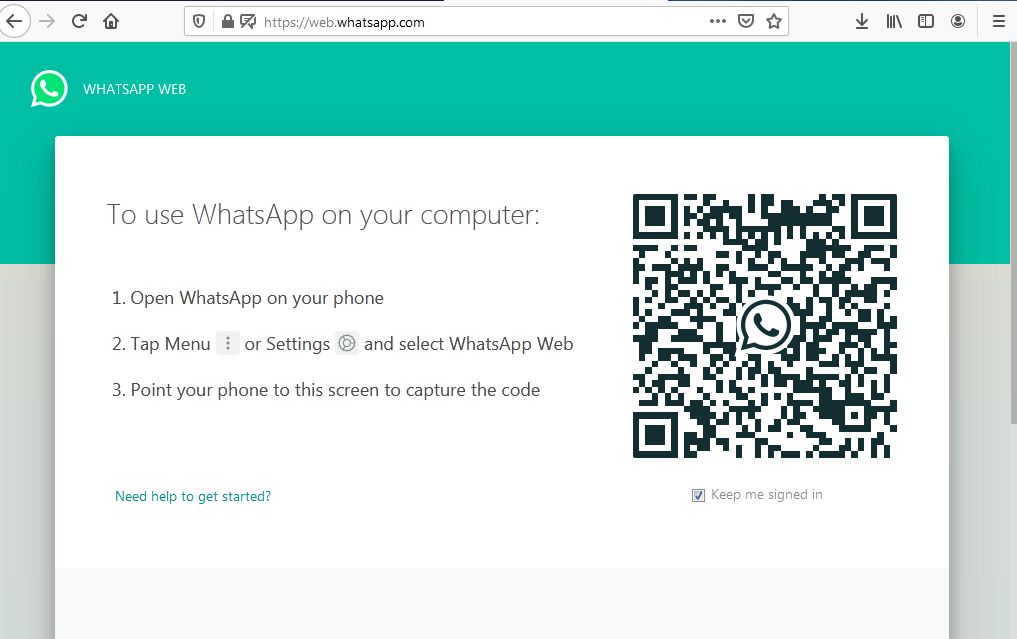 open whatsapp web