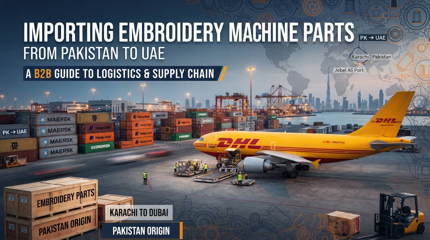 How to Import Embroidery Machine Parts from Pakistan to UAE — Step-by-Step Guide