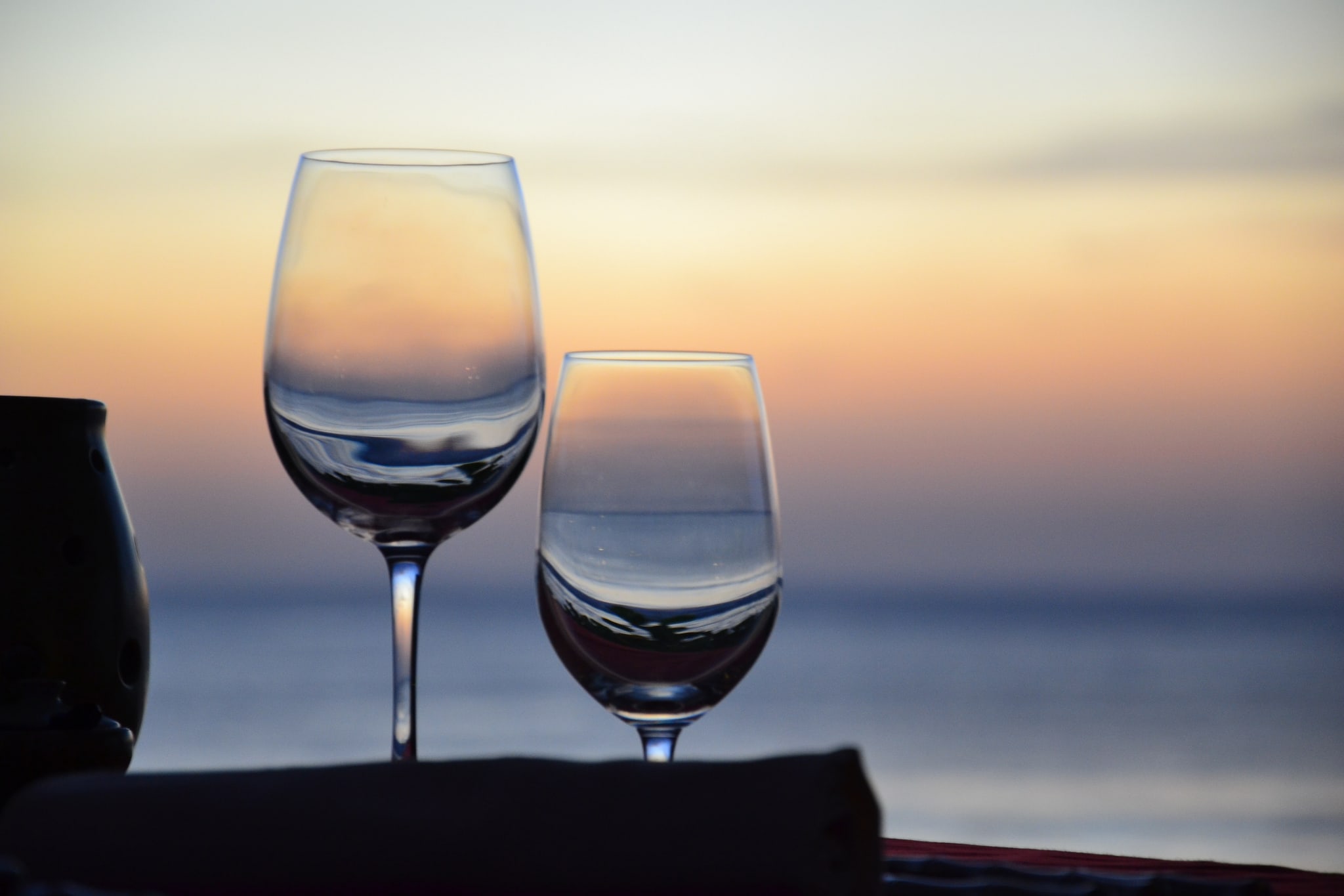 Romantic dinner by the sea