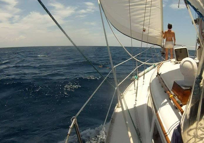 Woman on a sailing boat story on the sailing blog