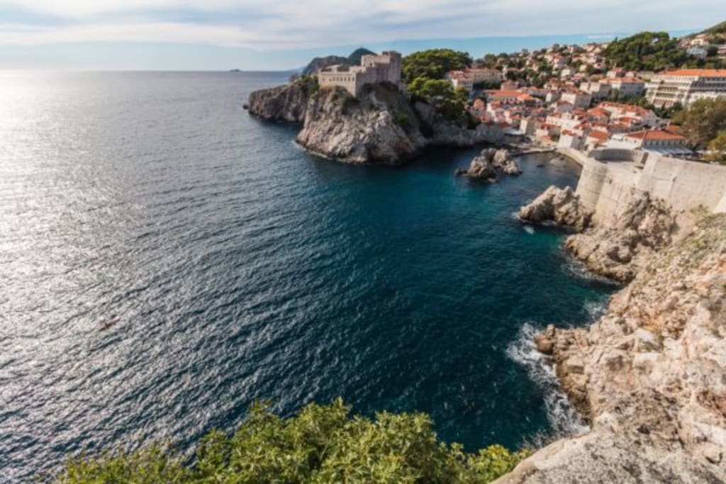 aerial view adriatic dubrovnik croatia