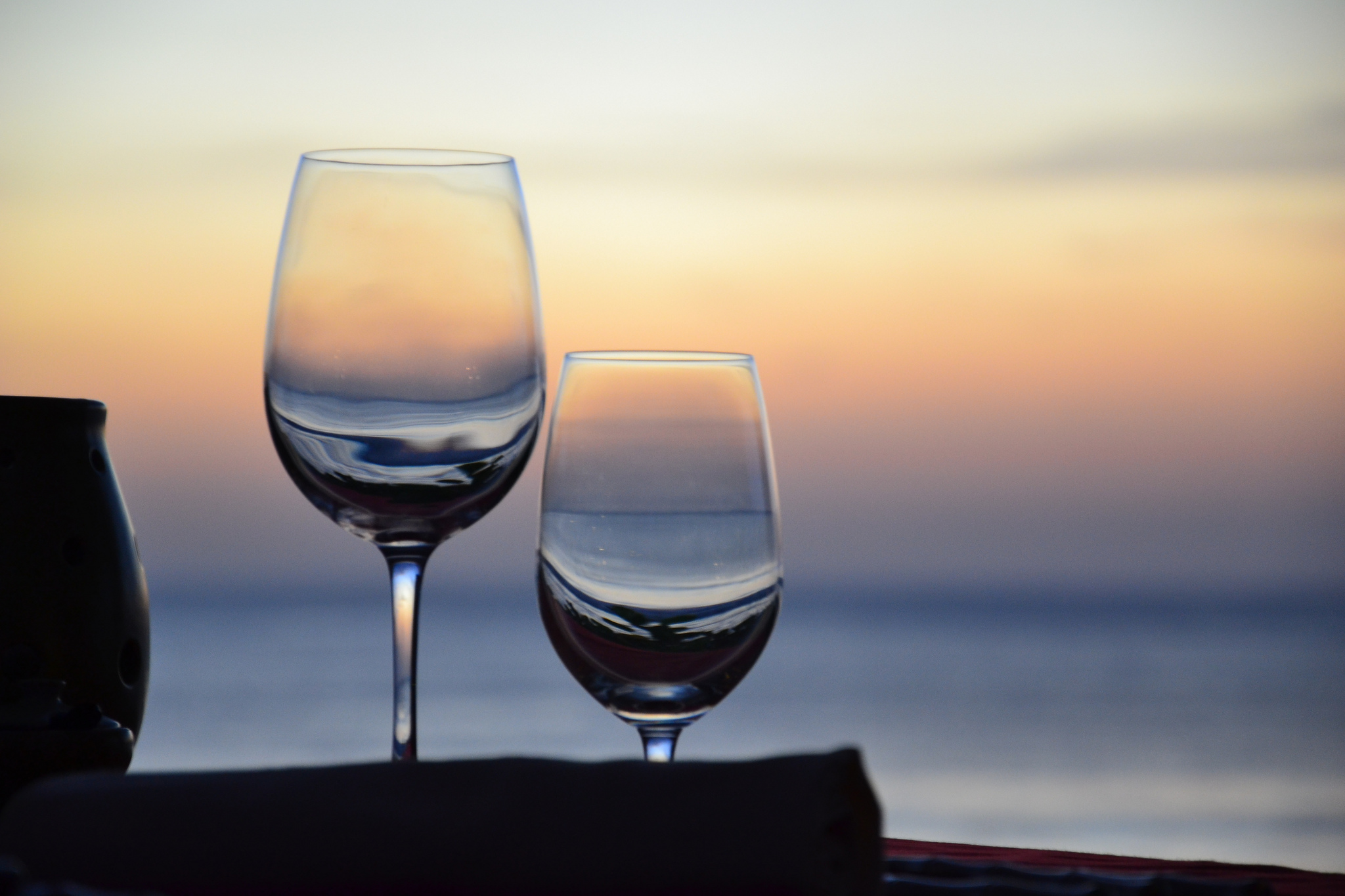 Romantic dinner by the sea