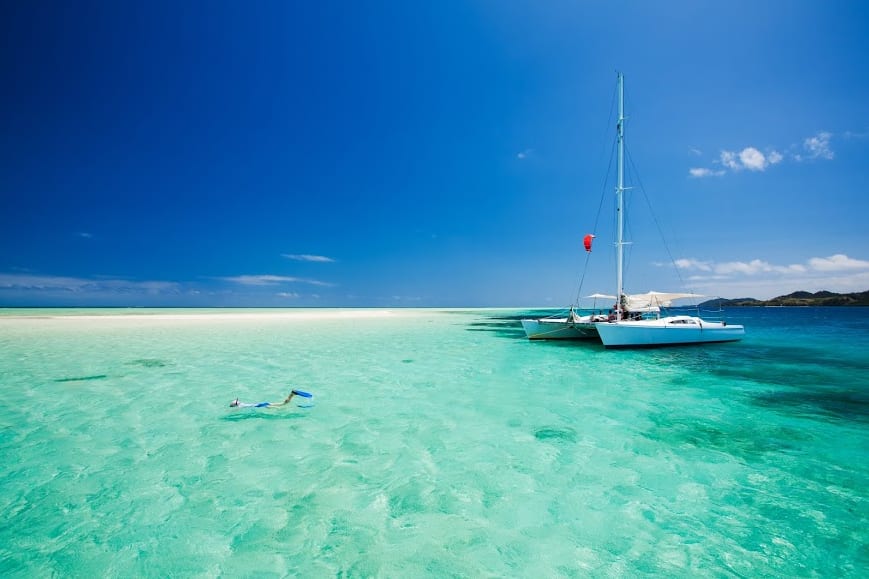 sailboat in the caribbean