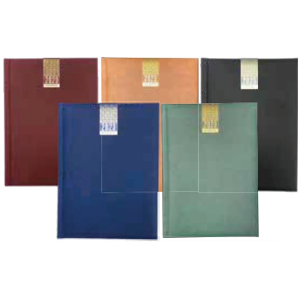 assorted burgundy, tan, black, blue and green diaries
