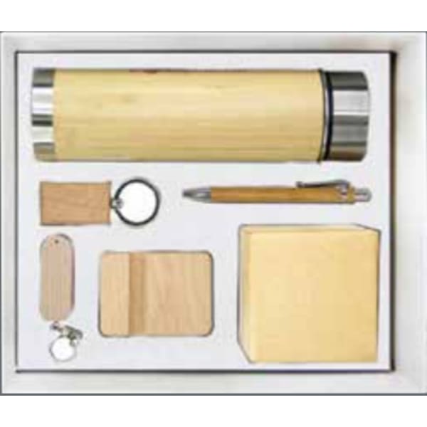 bamboo drinkware and notebook gift set