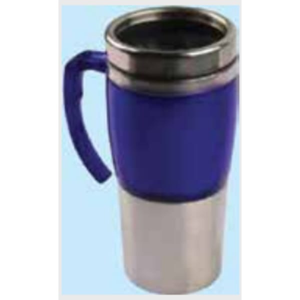 purple handled travel mug