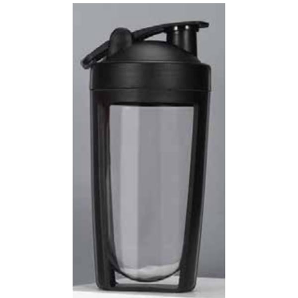 black handled shaker bottle