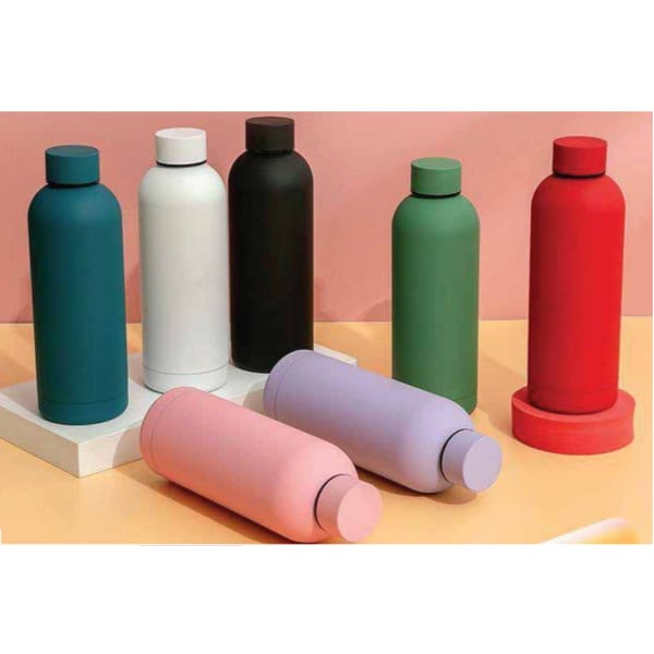 Colourful reusable bottle collection