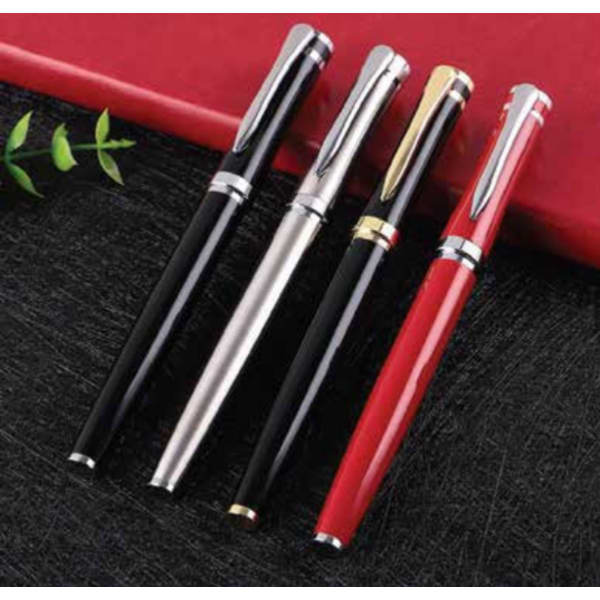 Metallic ballpoint pens in four finishes