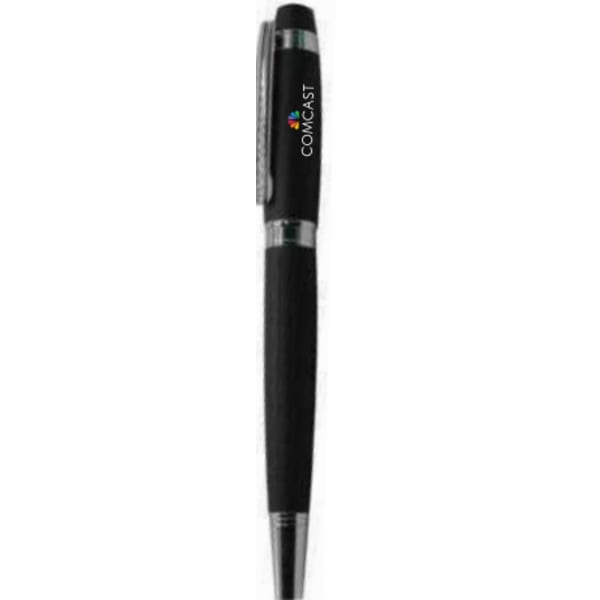 black and silver ballpoint pen