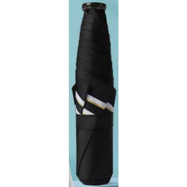 black folded umbrella