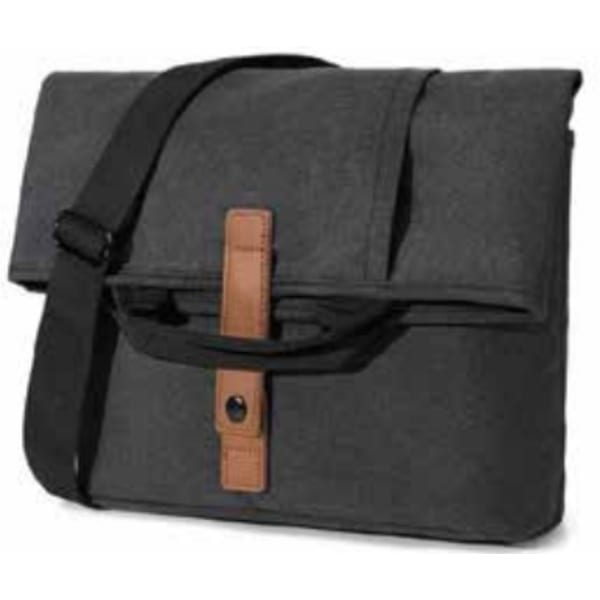 black flap shoulder laptop bag
