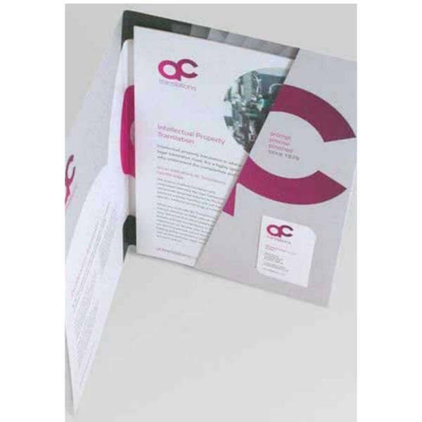 branded stationery set with folder and cards