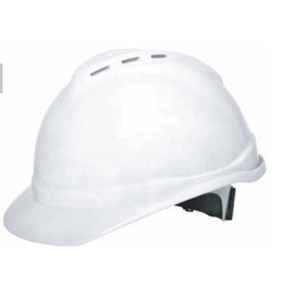 white ventilated safety helmet