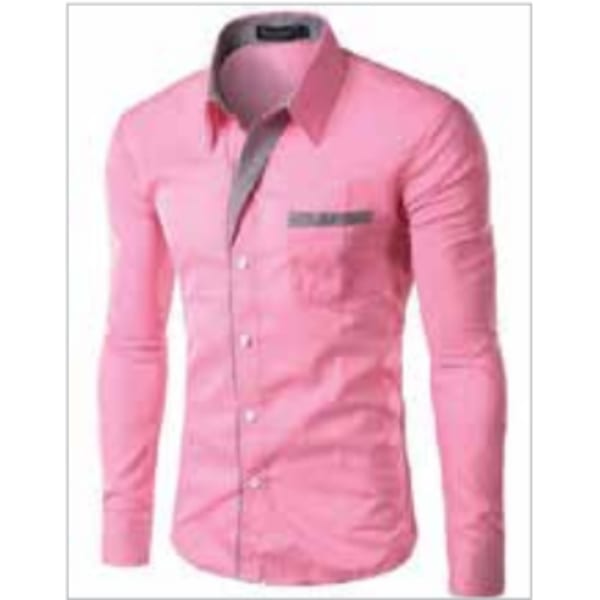 pink long-sleeve dress shirt
