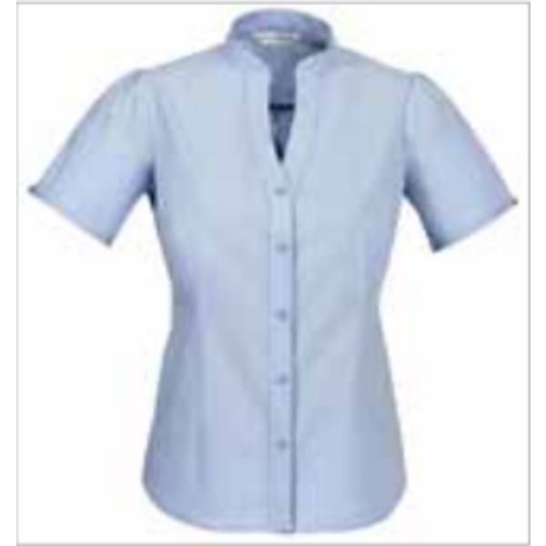 light blue short-sleeve ladies shirt