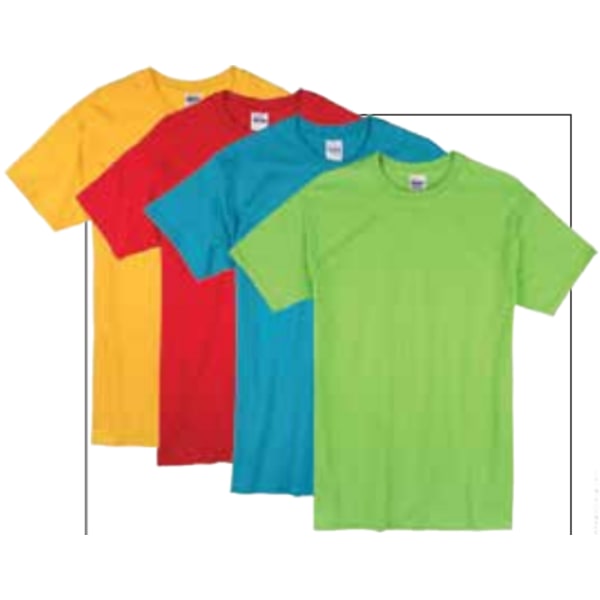 assorted bright coloured round-neck T-shirt group