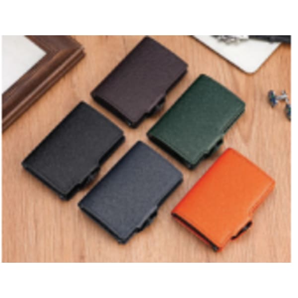 assorted leather card holders