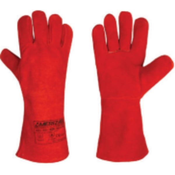 red safety gloves pair