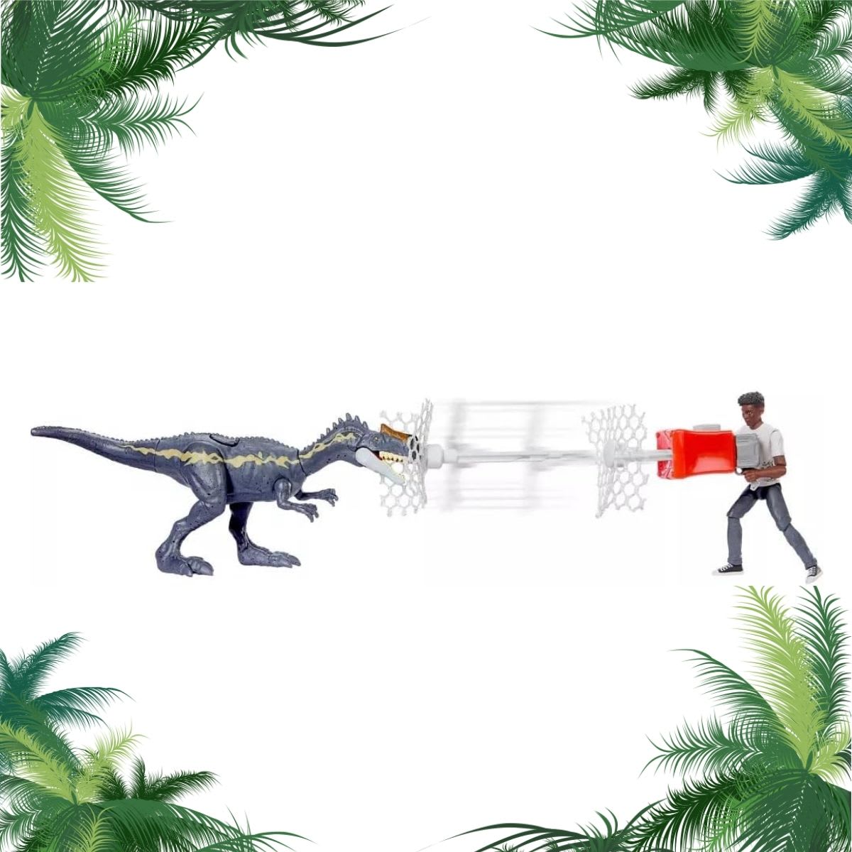 Darius, Baryonyx Albino y Monolophosaurus – Set Escena Caótica Jurassic World Chaos Theory