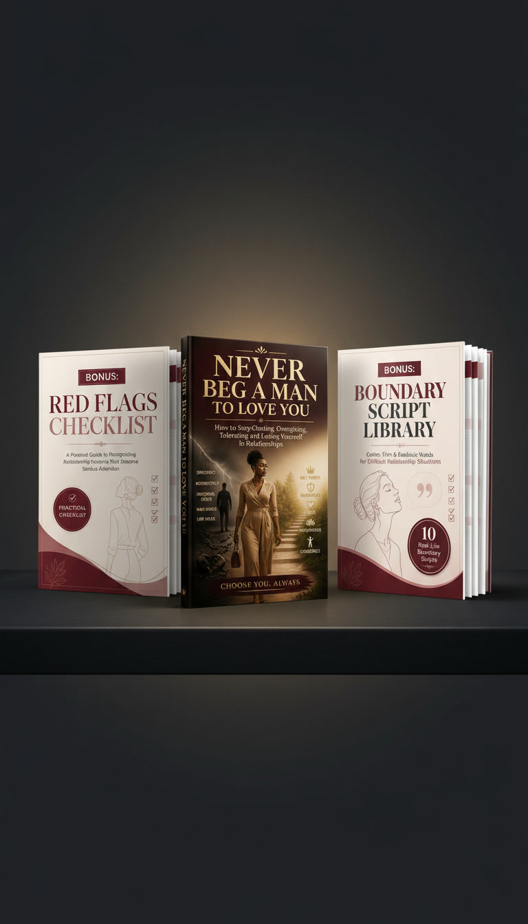 Never Beg A Man To Love You full bundle — main guide plus two bonus guides