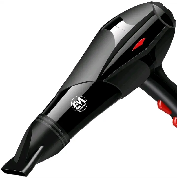 EM Blow Dryer Hair Blower 2200W hair dryer professional with 3 Speed & 2 Temperature Settings – Includes 2 Styling Nozzle & 2 Comb Attachments for Versatile Hair Styling ElectroMate