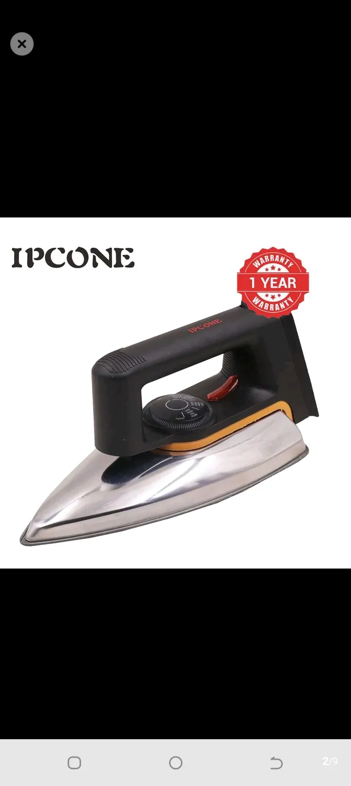 IPCONE Deluxe Dry Iron Box Stainless Steel Bottom Plate Irons Steamers HT-YD-1001