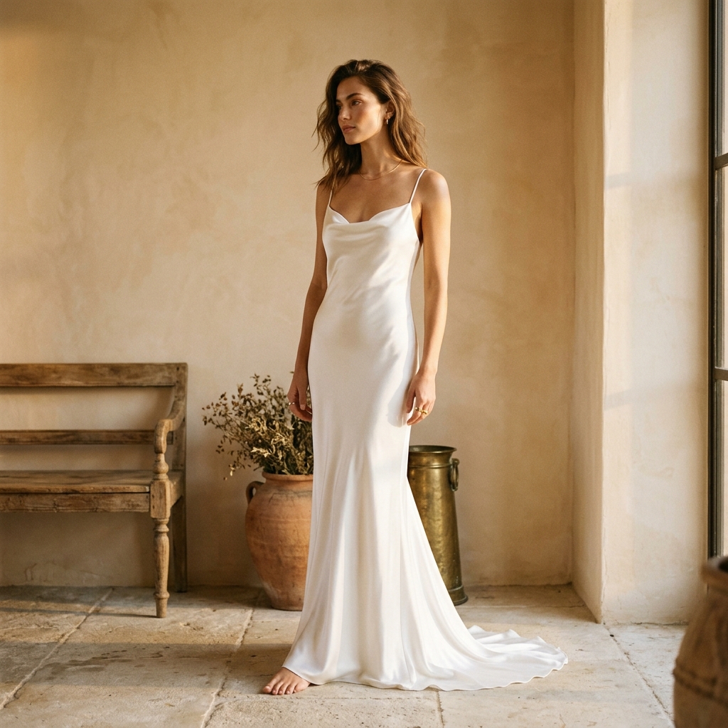 Bias-Cut Slip Dress
