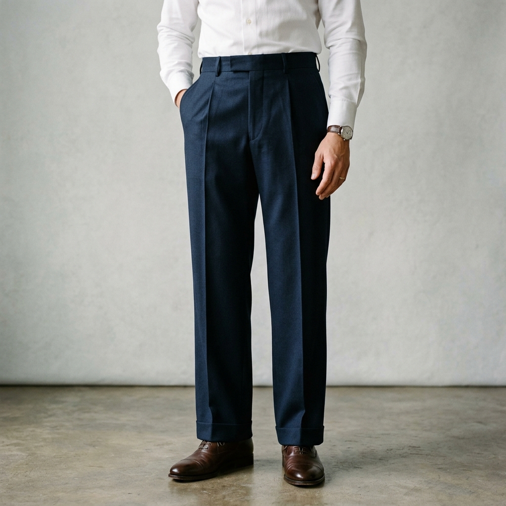 Wide-Leg Tailored Trousers