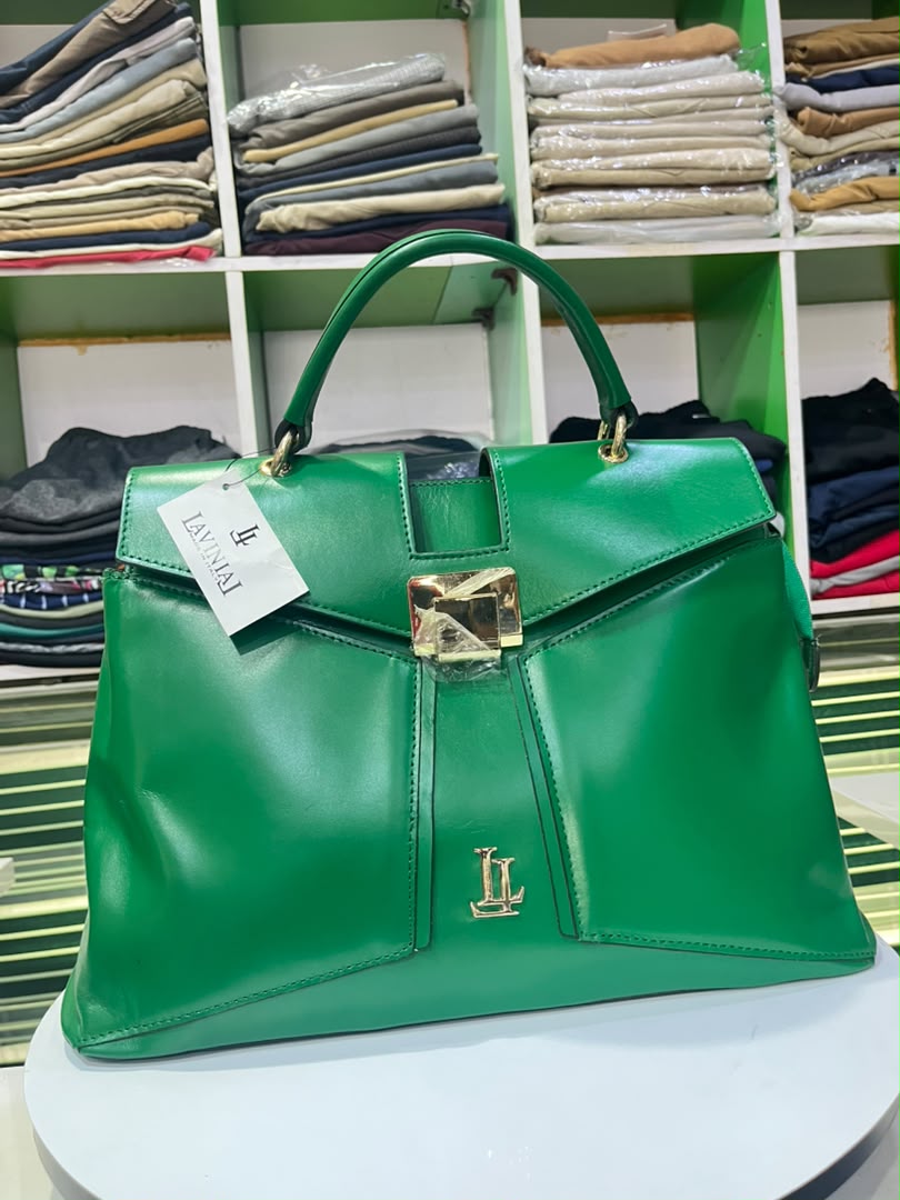 LAVINIA's Green Leather Bag