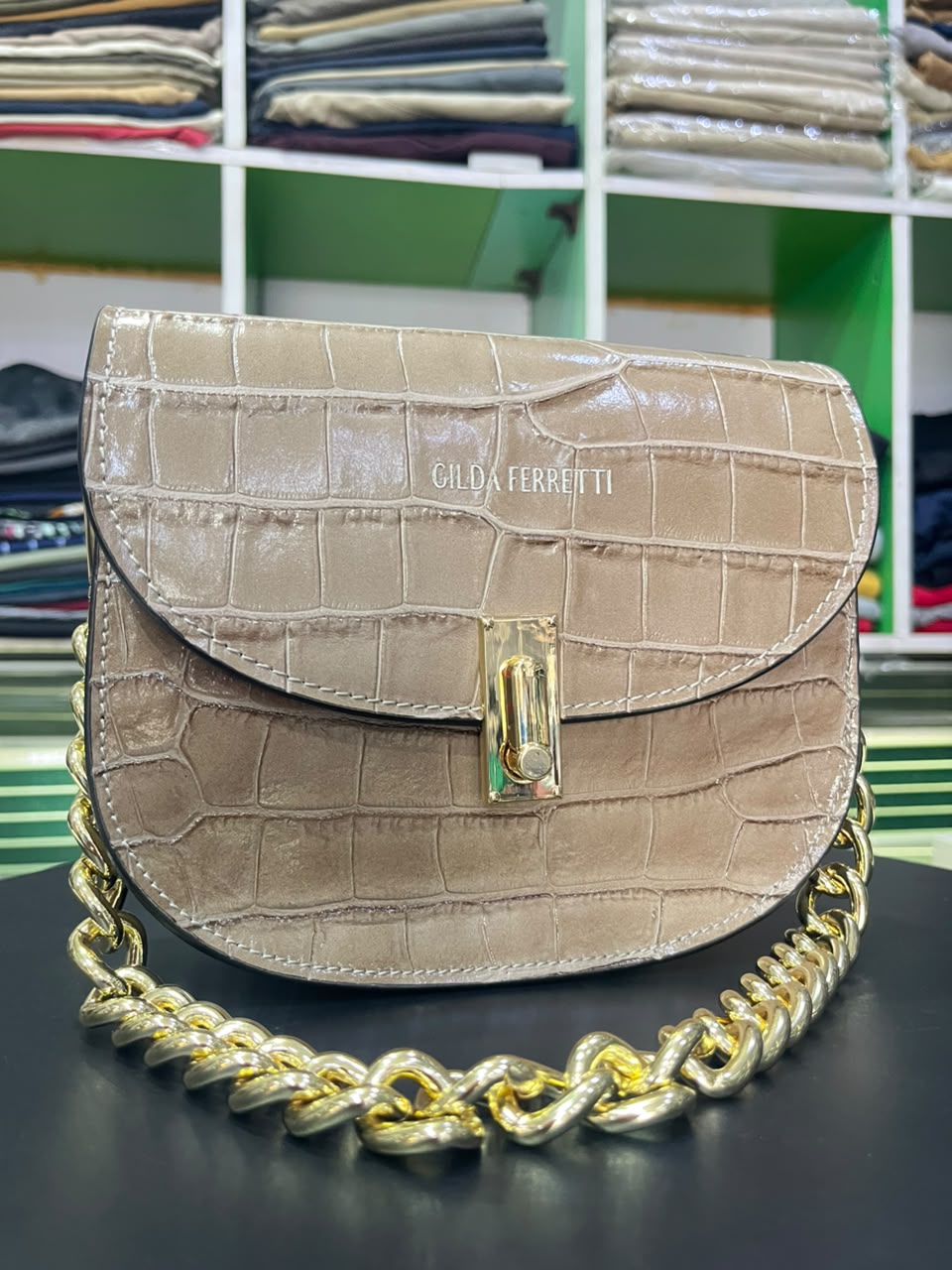 FERRETTI's Crocodile Embossed Leather Bags