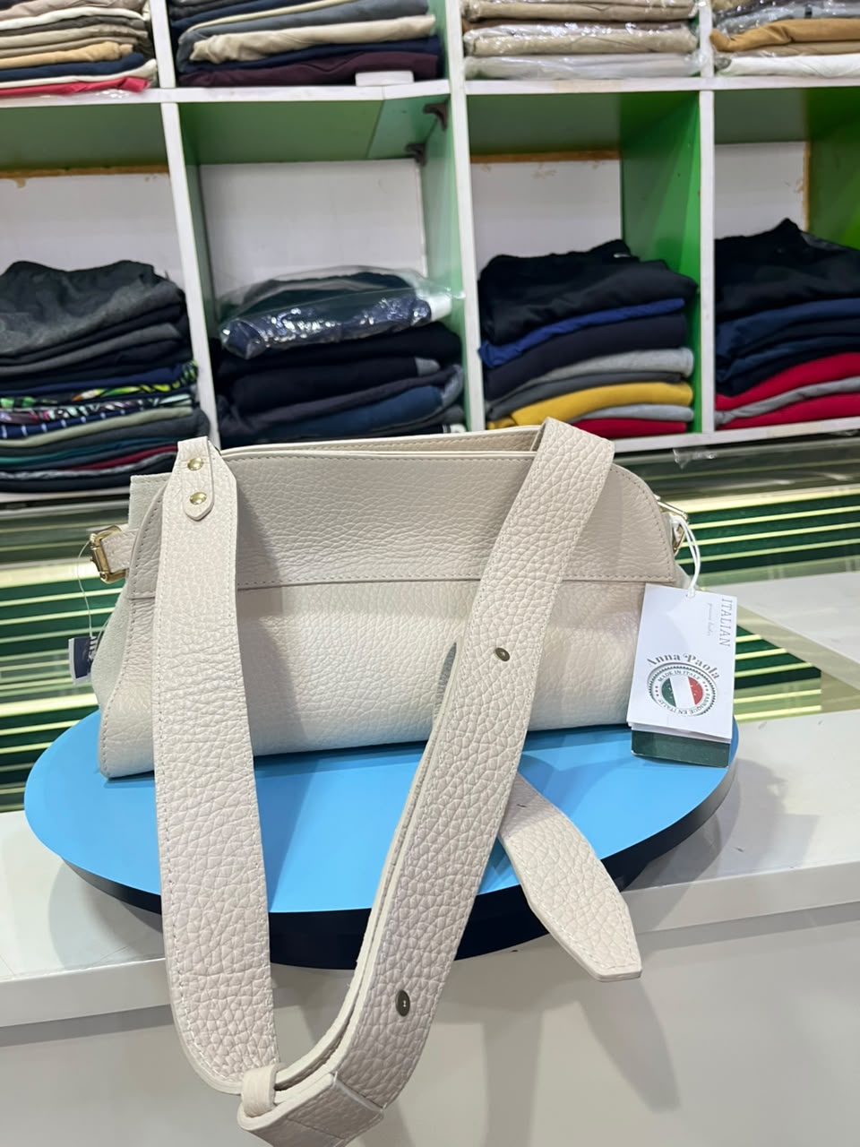 ANNA PAOLA's Cross Body Beige Bag