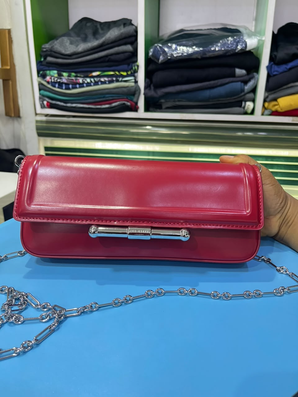 TED BAKER's  Sleek Red Leather Bag
