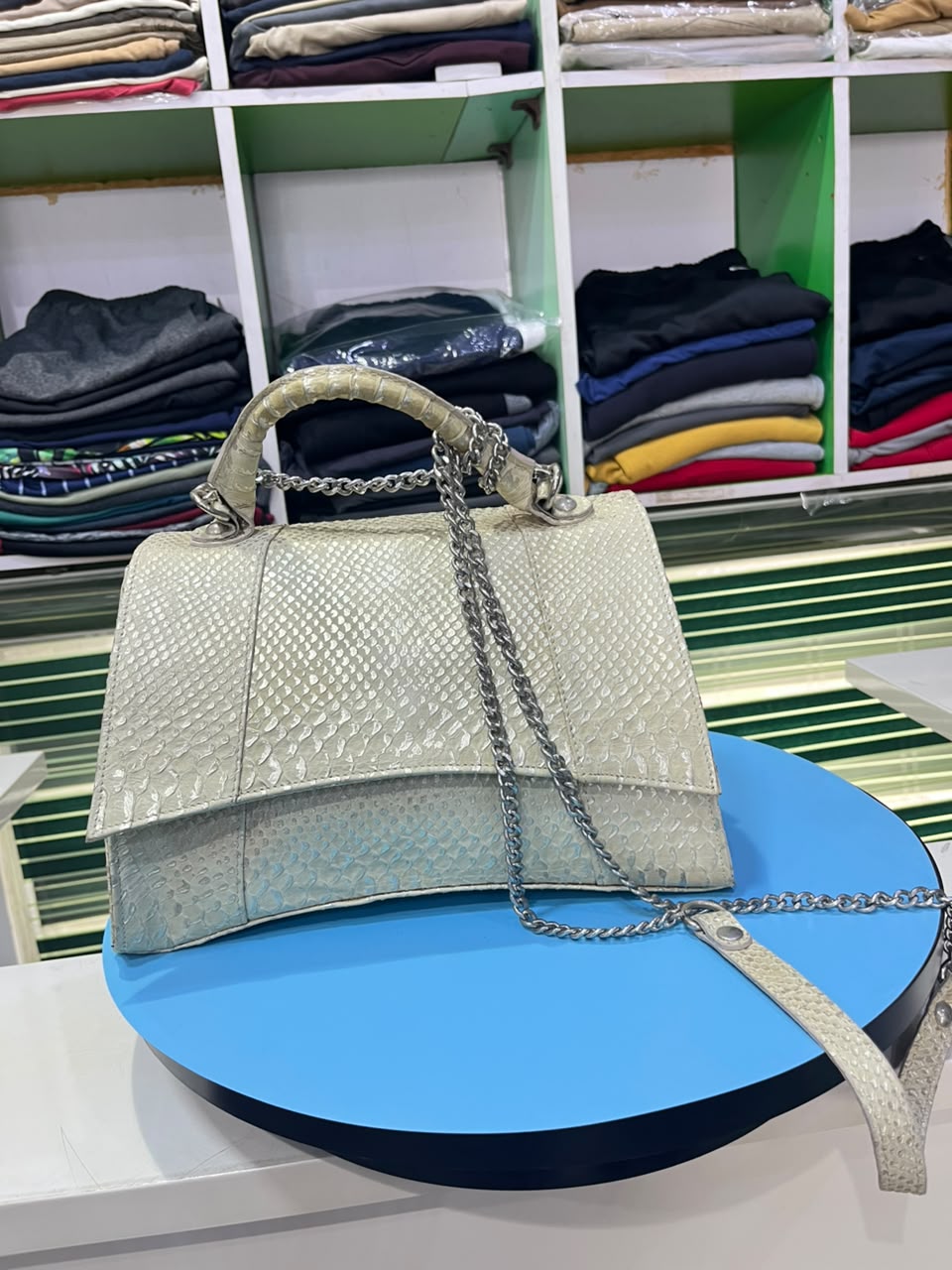 ITALIAN SERRUTTI's Metallic Snakeskin Bag