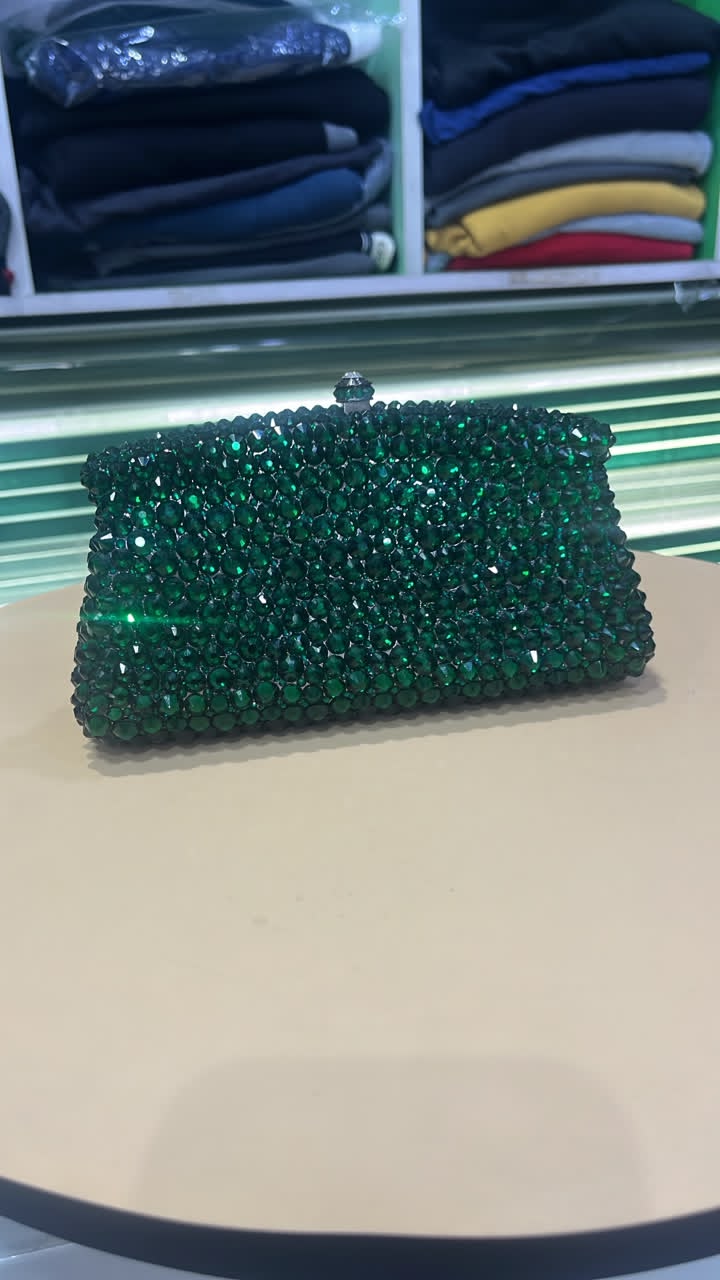 Women's Emerald Green Clutch Bag