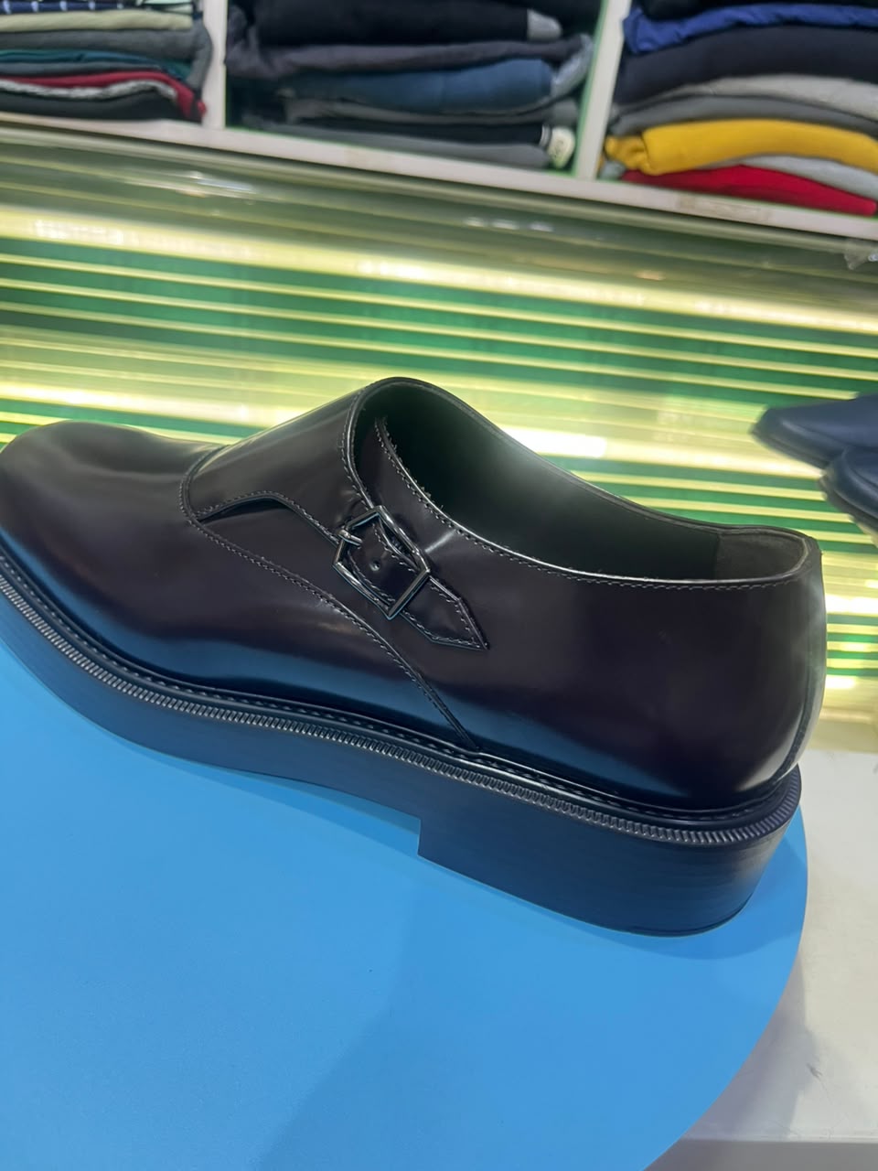 EMPORIO ARMANI's Monk Strap Leather shoe. view 2