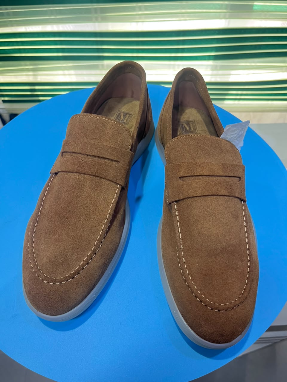 ARUNOMAGIC's Brown Tan Suede Penny Loafers